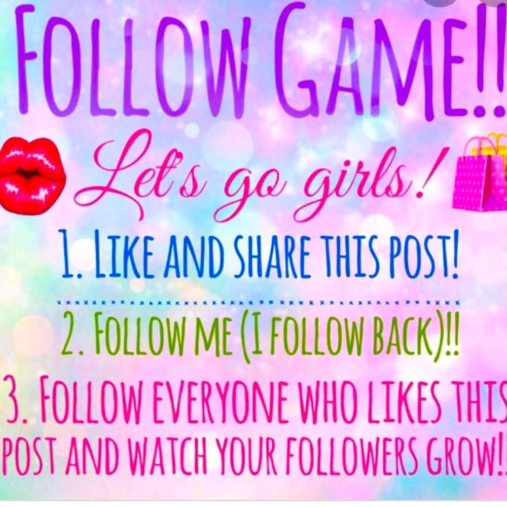 FOLLOW GAME. Like, follow, share <3